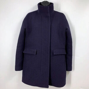 J.Crew Women's Stadium Cloth Nello Gori Cocoon Wool Coat Jacket Size 2
